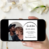 Einfache Hochzeit des modernen Fotos Save The Date