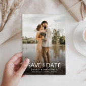 Einfache Hochzeit des modernen Fotos Save The Date
