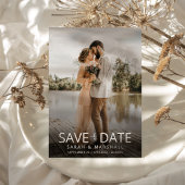 Einfache Hochzeit des modernen Fotos Save The Date