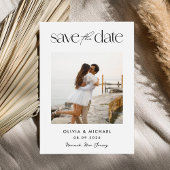 Einfache Hochzeit des modernen Fotos Save The Date