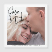 Einfache Hochzeit des modernen Save the Date Fotos Magneteinladung (Vorderseite)