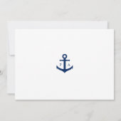 Einfache Hochzeit des Navy Blue Foto Save The Date (Rückseite)