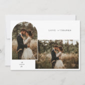 Einfache Hochzeit des Personalisierten Fotos Dankeskarte (Vorderseite)