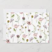 Einfache Hochzeit des Rosa Blumengartens Einladung (Rückseite)