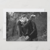 Einfache Hochzeit des Schwarz-weißen Chic-Fotos Einladung (Rückseite)