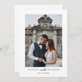 Einfache Hochzeit einladen Modernes Minimalistisch Feiertagskarte