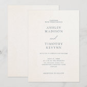 Einfache Hochzeit Einladung (Vorne/Hinten)