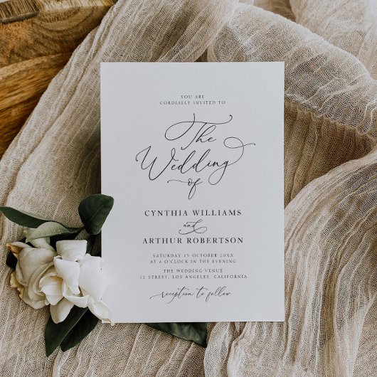 einfache Hochzeit Einladung