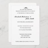 Einfache Hochzeit Einladung (Vorne/Hinten)