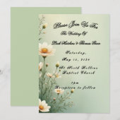 Einfache Hochzeit Einladung (Vorne/Hinten)