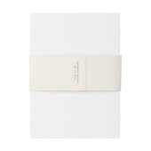 Einfache Hochzeit Einladungsbanderole (Rückseitenbeispiel)