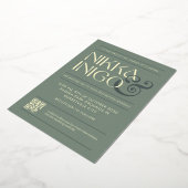 Einfache Hochzeit Folieneinladung (Gedreht)