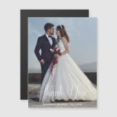 Einfache Hochzeit Foto Danke Magnetkarte (Vorne/Hinten)