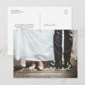 Einfache Hochzeit Foto Postkarte (Vorne/Hinten)