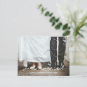 Einfache Hochzeit Foto Postkarte (Stehend Vorderseite)