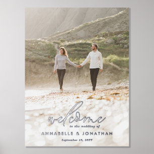 Einfache Hochzeit Foto willkommen Eukalyptus Foliendrucke