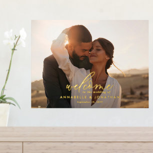 Einfache Hochzeit Foto willkommen Eukalyptus Foliendrucke