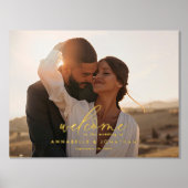 Einfache Hochzeit Foto willkommen Eukalyptus Foliendrucke (Vorderseite)