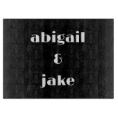 Einfache Hochzeit für benutzerdefinierte Doppelnam Schneidebrett (Vorderseite)