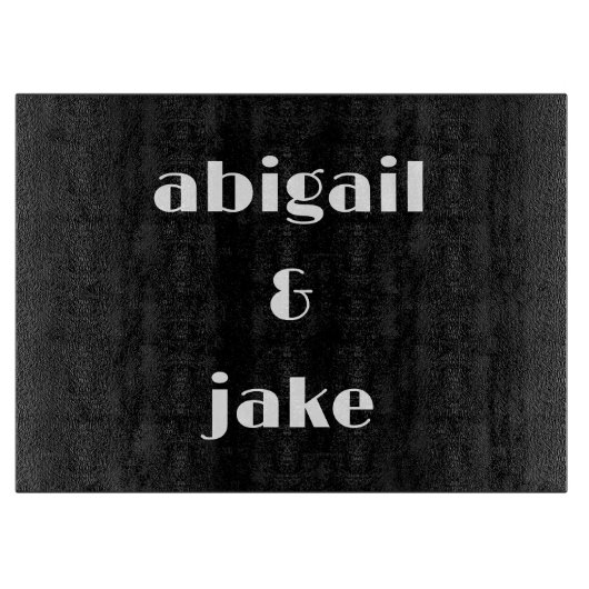 Einfache Hochzeit für benutzerdefinierte Doppelnam Schneidebrett (Vorderseite)