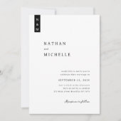 Einfache Hochzeit für ein elegantes Script-Foto Einladung (Vorderseite)