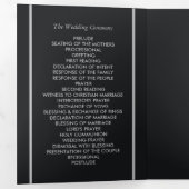 Einfache Hochzeit geometrischer Art Dreifach-gefaltete Programmkarte (Innen Erste Seite)