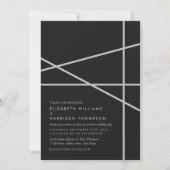 Einfache Hochzeit geometrischer Art Einladung (Vorderseite)