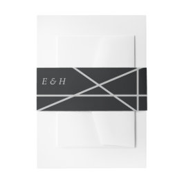 Einfache Hochzeit geometrischer Art Einladungsbanderole
