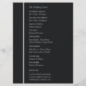 Einfache Hochzeit geometrischer Art Programm (Rückseite)