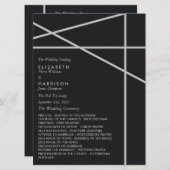 Einfache Hochzeit geometrischer Art Programm (Vorne/Hinten)