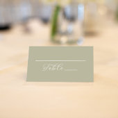 Einfache Hochzeit Grüner Empfang Platzkarte