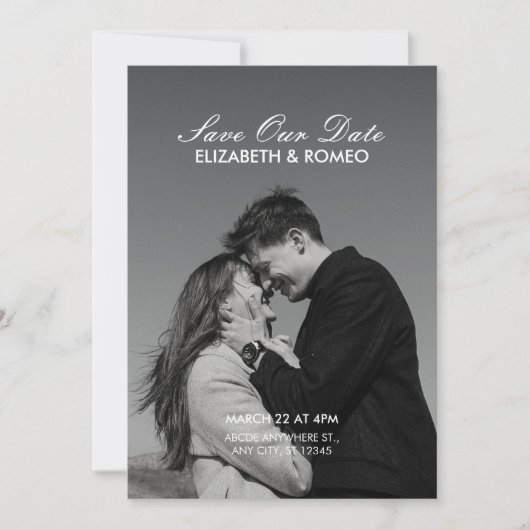 Einfache Hochzeit im Foto Save The Date (Vorderseite)