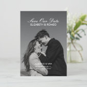 Einfache Hochzeit im Foto Save The Date (Stehend Vorderseite)