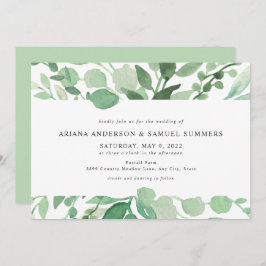 Einfache Hochzeit im Grünen 4197 Einladung