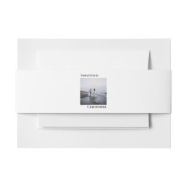 Einfache Hochzeit im Minimalistischen Foto Einladungsbanderole