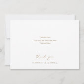 Einfache Hochzeit im modernen Foto Dankeskarte (Rückseite)