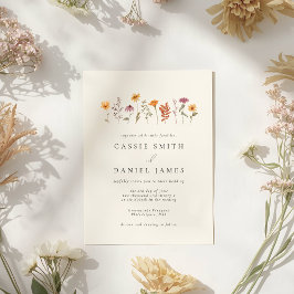 Einfache Hochzeit im Wasserfall Wildblume Garden Einladung