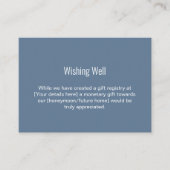 Einfache Hochzeit in Blau und Weiß, die gut wollen Begleitkarte (Vorderseite)