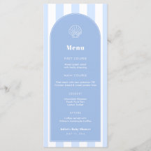 Einfache Hochzeit in Clam Muschel Blau und Weiß