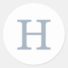 Einfache Hochzeit in dunkelblau und weiß Runder Aufkleber