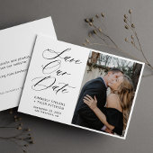 Einfache Hochzeit in elegantem Foto Save The Date