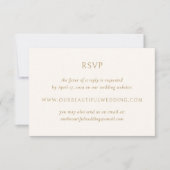 Einfache Hochzeit in Elfenbein und Gold RSVP Karte (Vorderseite)