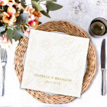 Einfache Hochzeit in Gold Floral