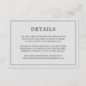 Einfache Hochzeit in hellgrauem Monogramm Begleitkarte (Vorderseite)