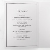 Einfache Hochzeit in hellgrauem Monogramm Dreifach Gefaltete Einladung (Innen Erste Seite)