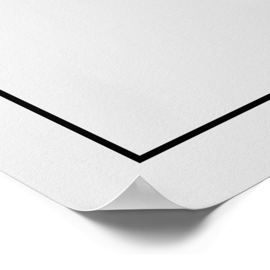 Einfache Hochzeit in hellgrauem Monogramm Poster (Ecke)