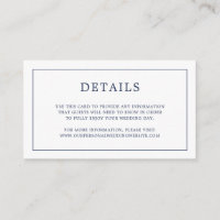 Einfache Hochzeit in Navy Blue Monogram