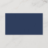Einfache Hochzeit in Navy Blue Monogram Platzkarte (Rückseite)