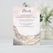 Einfache Hochzeit in Rosa Begleitkarte (Stehend Vorderseite)