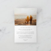 Einfache Hochzeit in Schwarz und Weiß Dankeskarte (Innenseite)